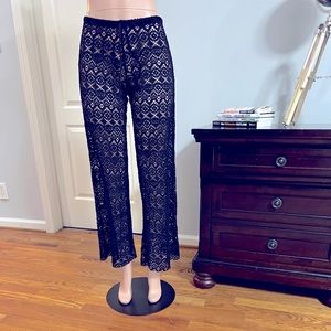 Black Bissou Swimsuit Coverup Pants. Size Small. Great Stretch & Fit!